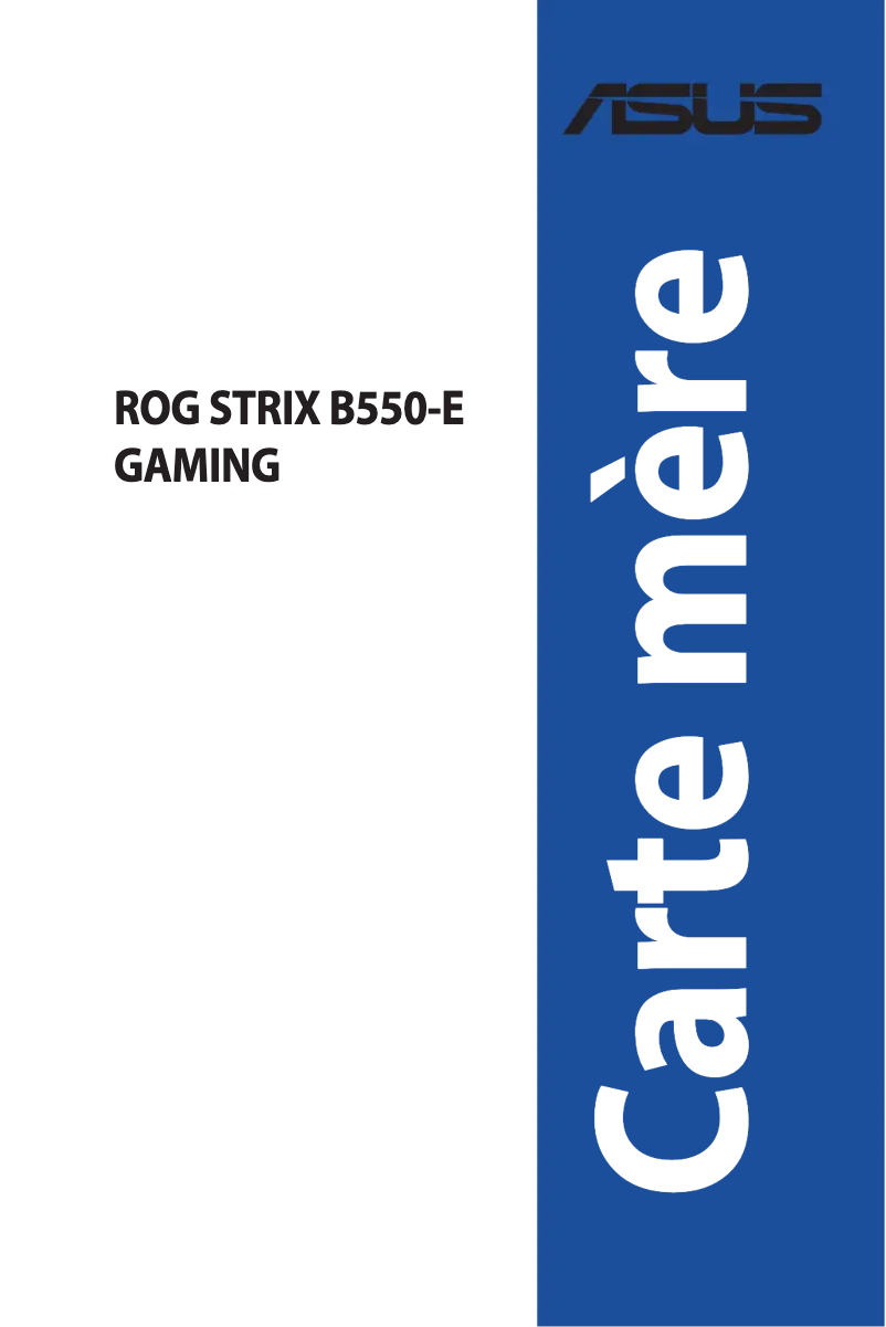 Page 1 de la notice Manuel utilisateur Asus ROG STRIX B550-E Gaming