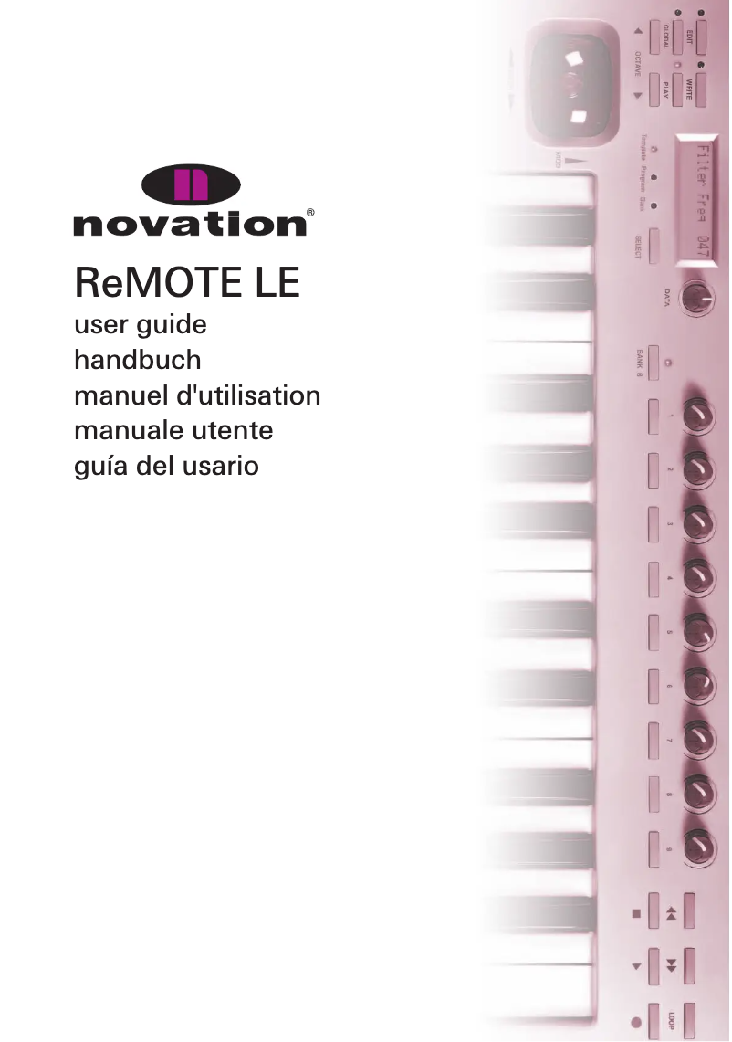 Page 1 de la notice Manuel utilisateur Novation ReMOTE 25 LE