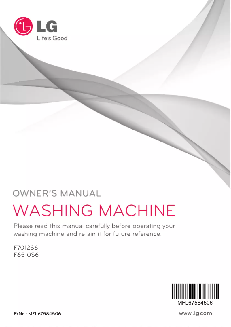 Page n°1 - Manuel utilisateur LG F6510S6