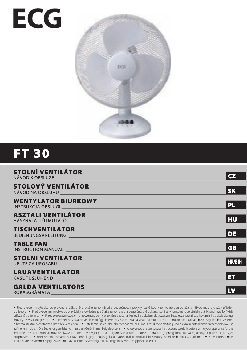 Page n°1 - Manuel utilisateur ECG FT 30