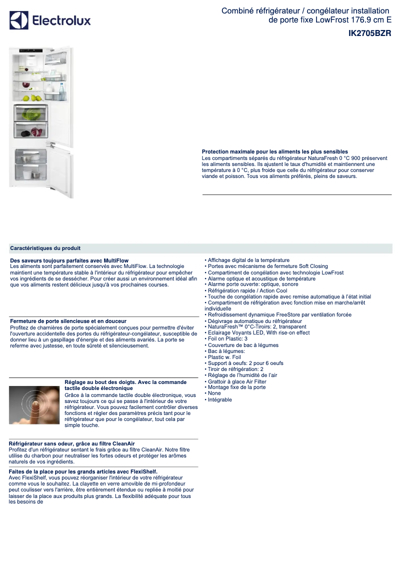 Image de la première page du manuel de l'appareil IK2705BZR