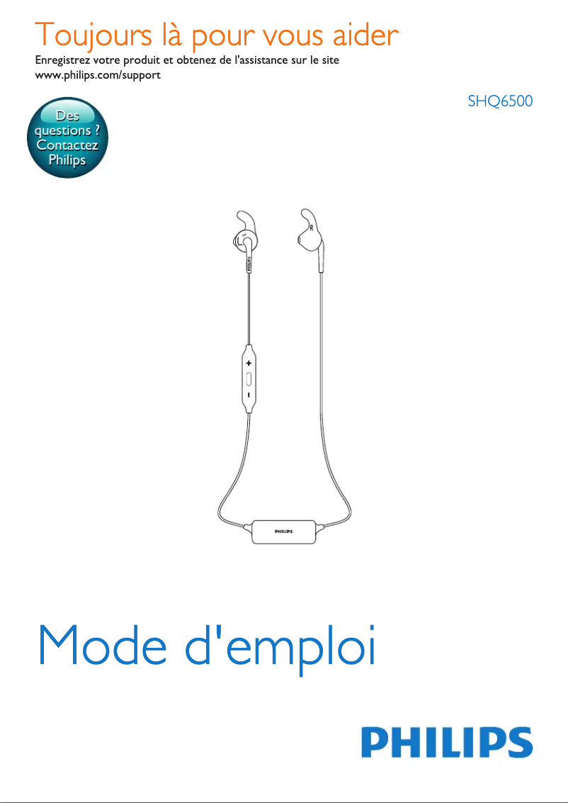 Página 1 del manual Manual de usuario Philips ActionFit SHQ6500