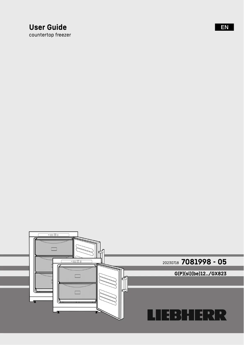 Page 1 de la notice Manuel utilisateur Liebherr GX 823 Comfort