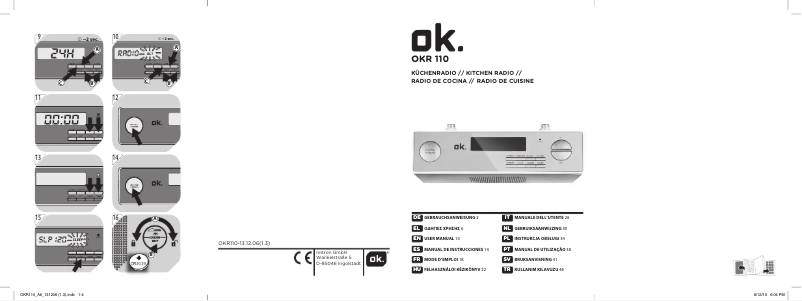 Page n°1 - Manuel utilisateur OK OKR 110