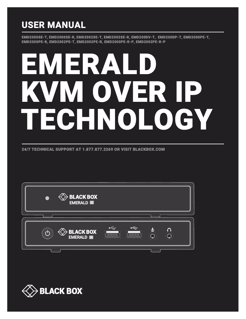 Page n°1 - Manuel utilisateur Black Box EMD200DP-T