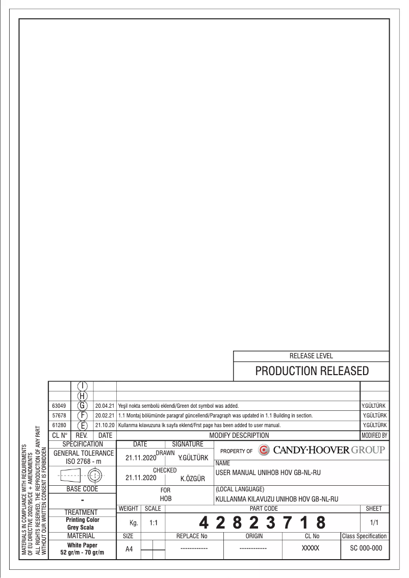 Image de la première page du manuel de l'appareil CKD621LX