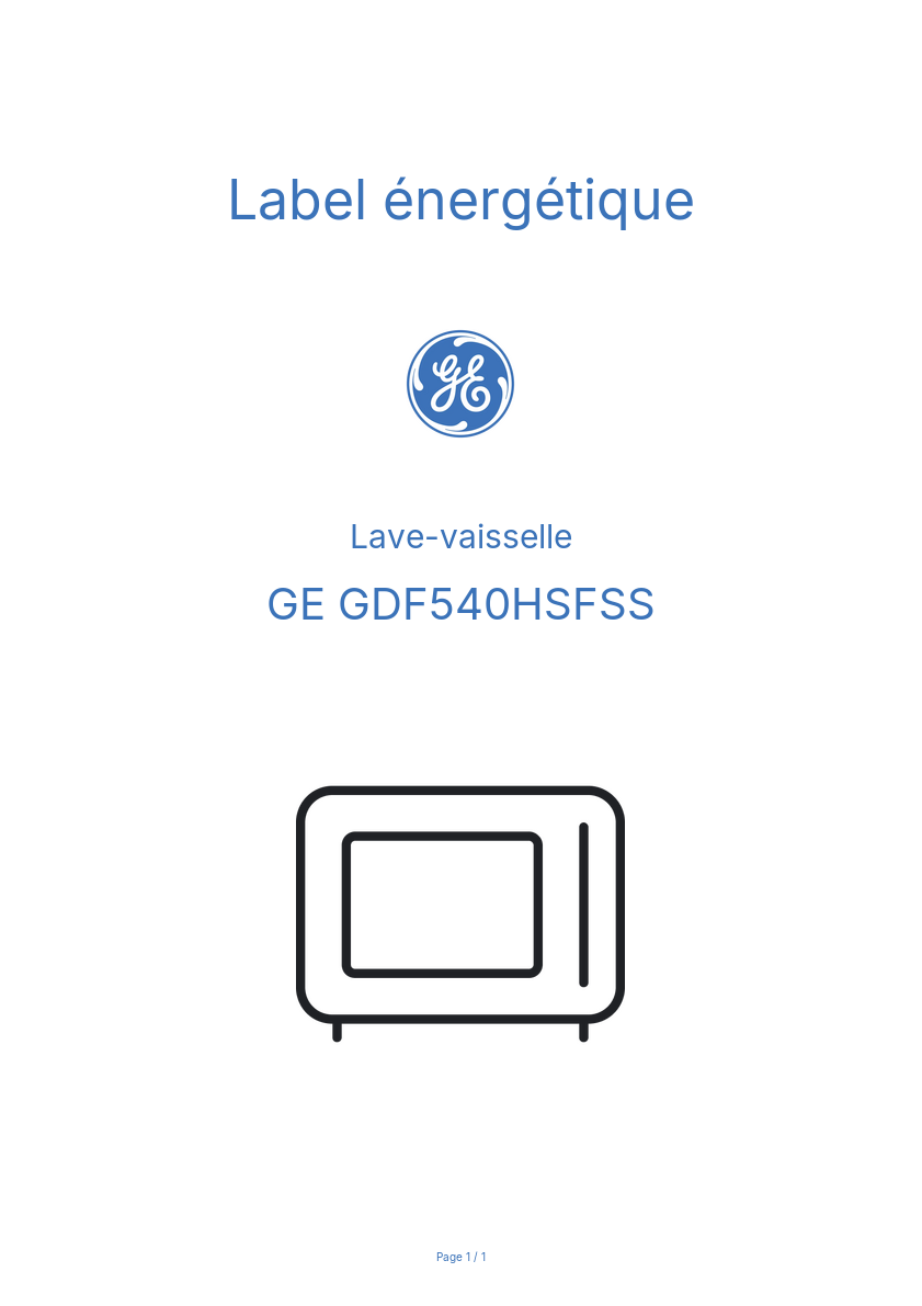 Image de la première page du manuel de l'appareil GDF540HSFSS