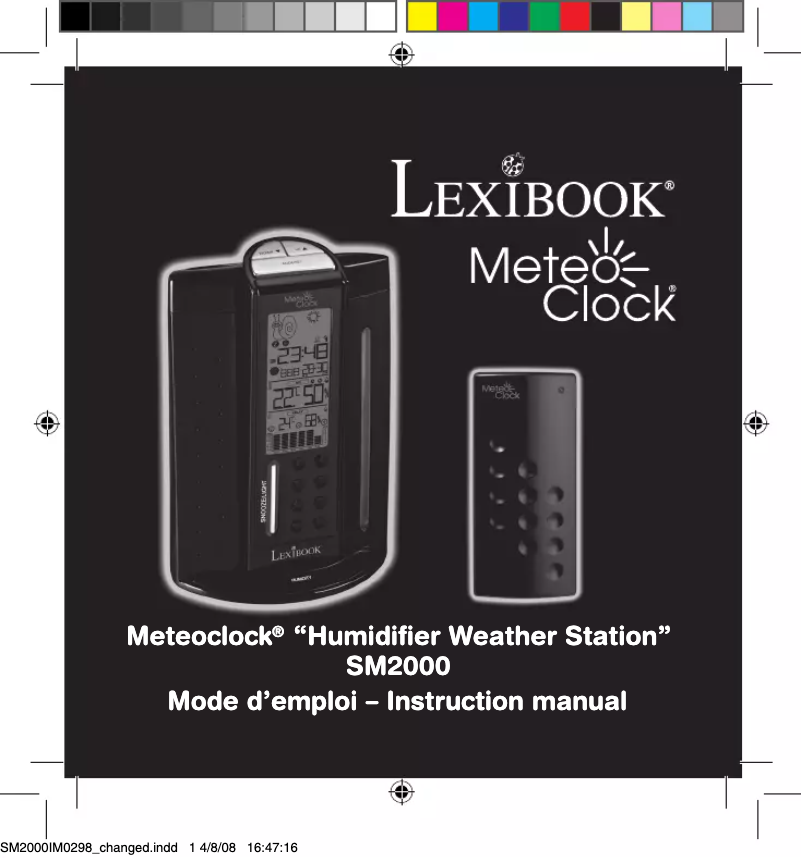 Image de la première page du manuel de l'appareil MeteoClock SM2000