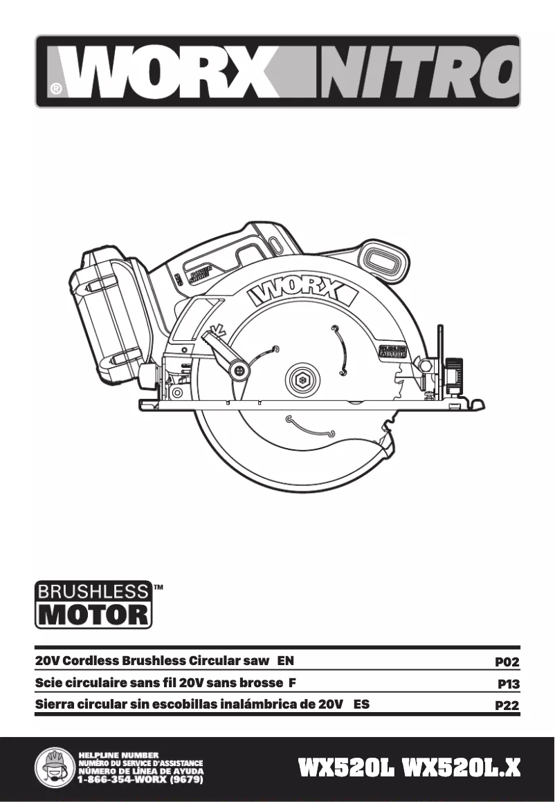 Página 1 del manual Manual de usuario Worx WX520L