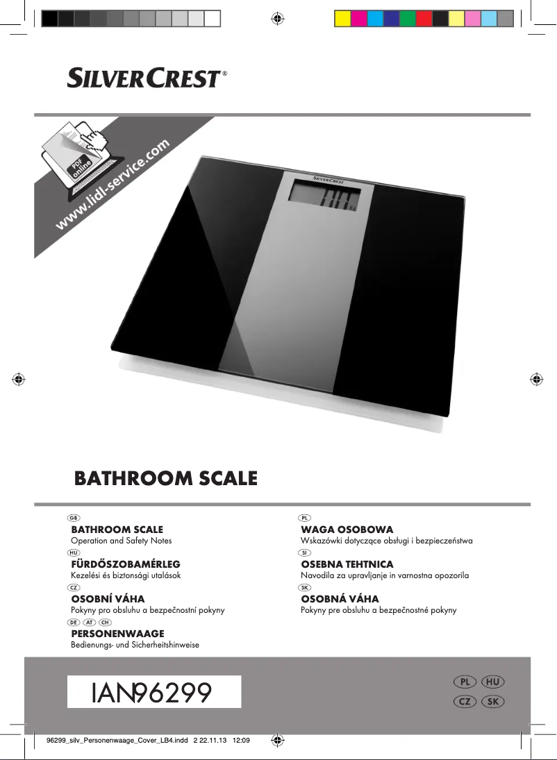 Page 1 de la notice Manuel utilisateur SilverCrest IAN 96299