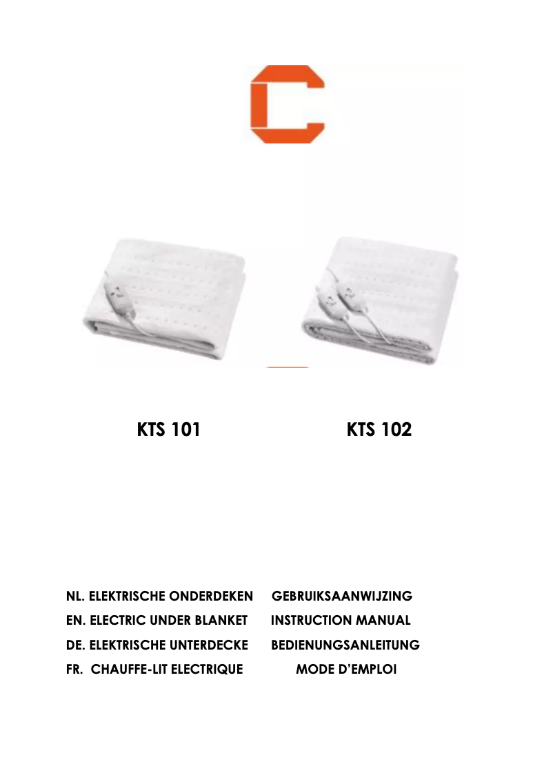 Page n°1 - Manuel utilisateur Cresta KTS101