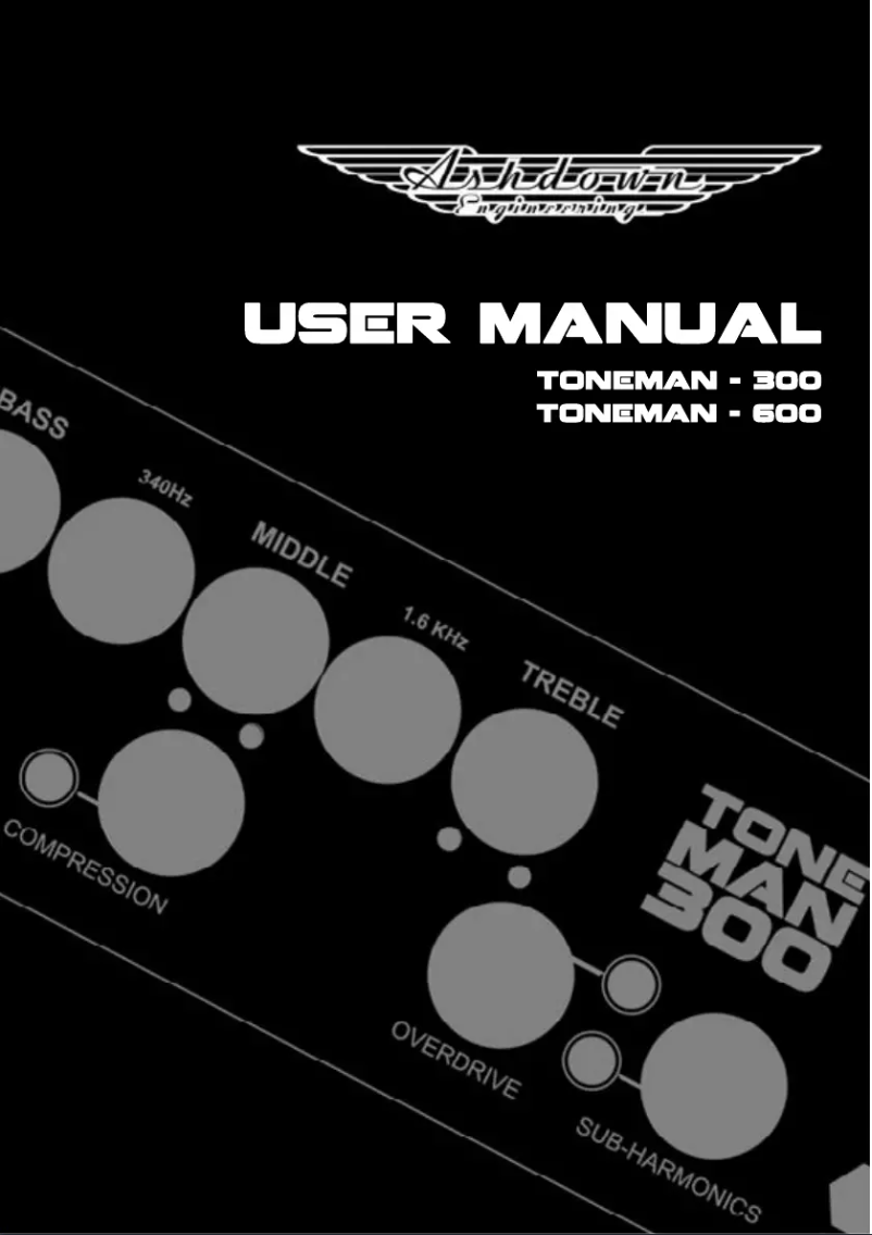 Image de la première page du manuel de l'appareil Toneman 600 Evo III
