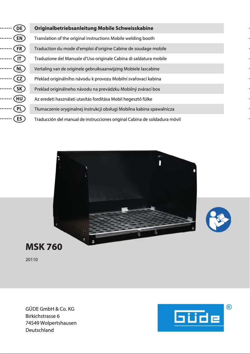 Page 1 de la notice Manuel utilisateur Güde MSK 760