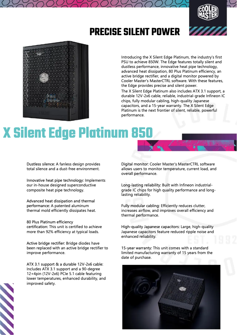 Image de la première page du manuel de l'appareil X Silent Edge Platinum 850