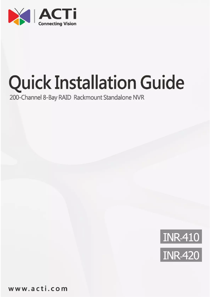 Image de la première page du manuel de l'appareil INR-420