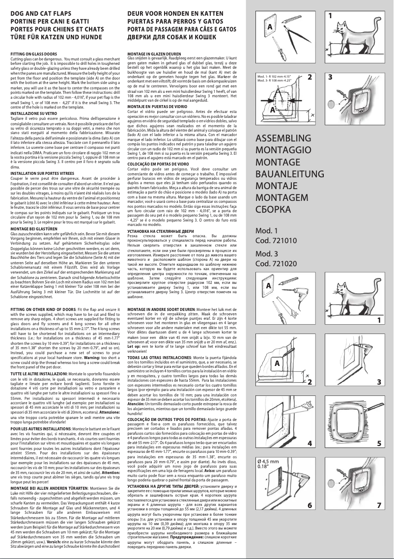 Page 1 de la notice Manuel utilisateur Ferplast Swing 3