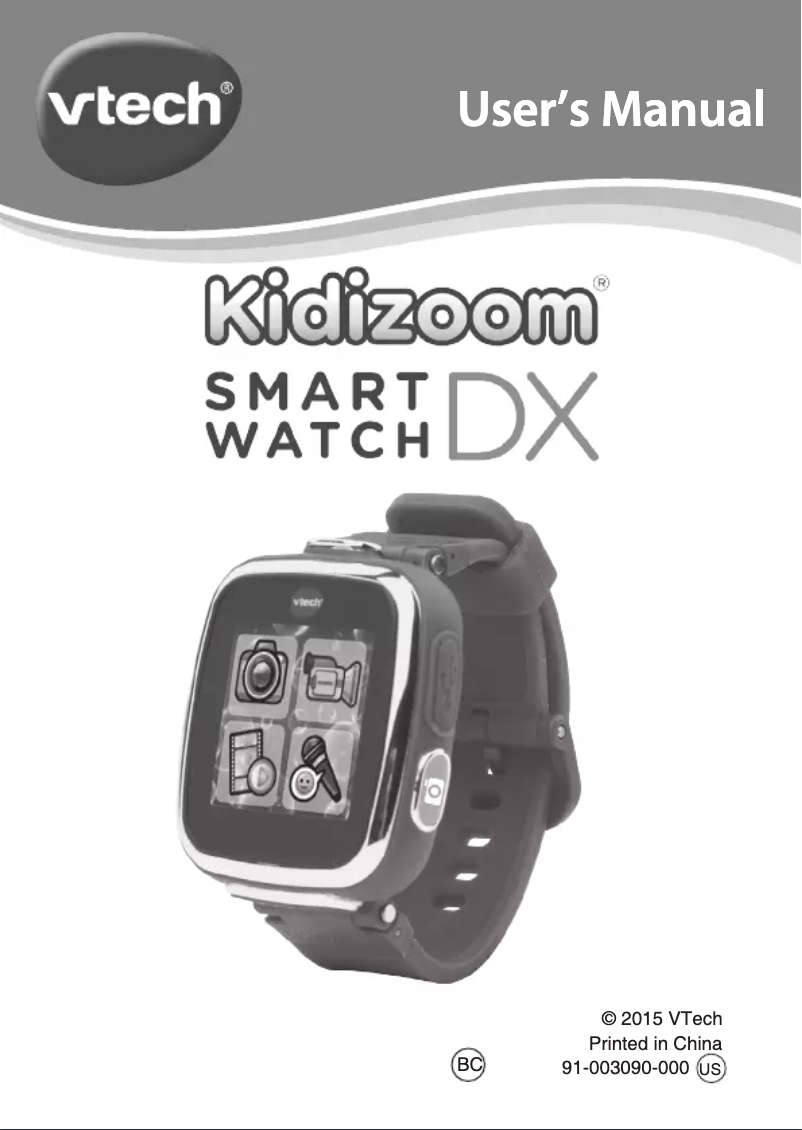 Page 1 de la notice Manuel utilisateur Vtech Kidizoom Smartwatch DX
