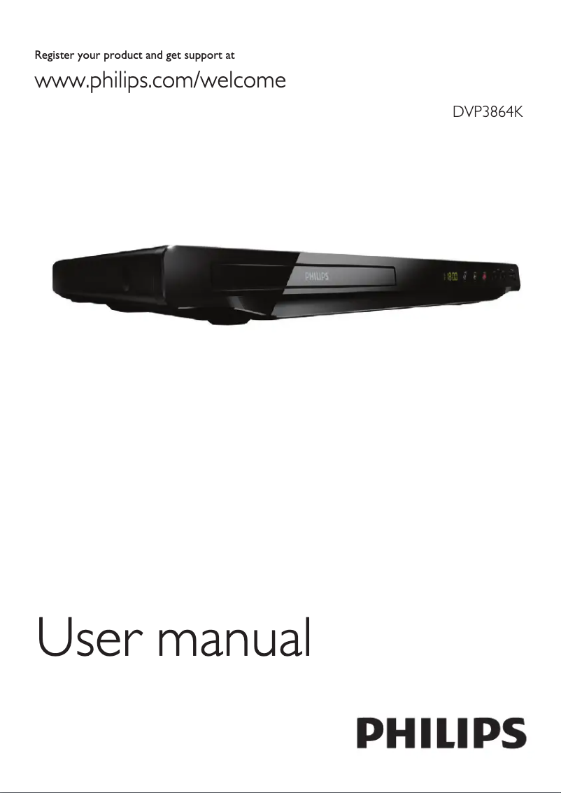Image de la première page du manuel de l'appareil DVP3864K