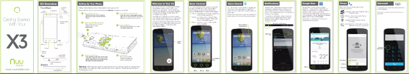 Página 1 del manual Guía de inicio rápido NUU Mobile X3