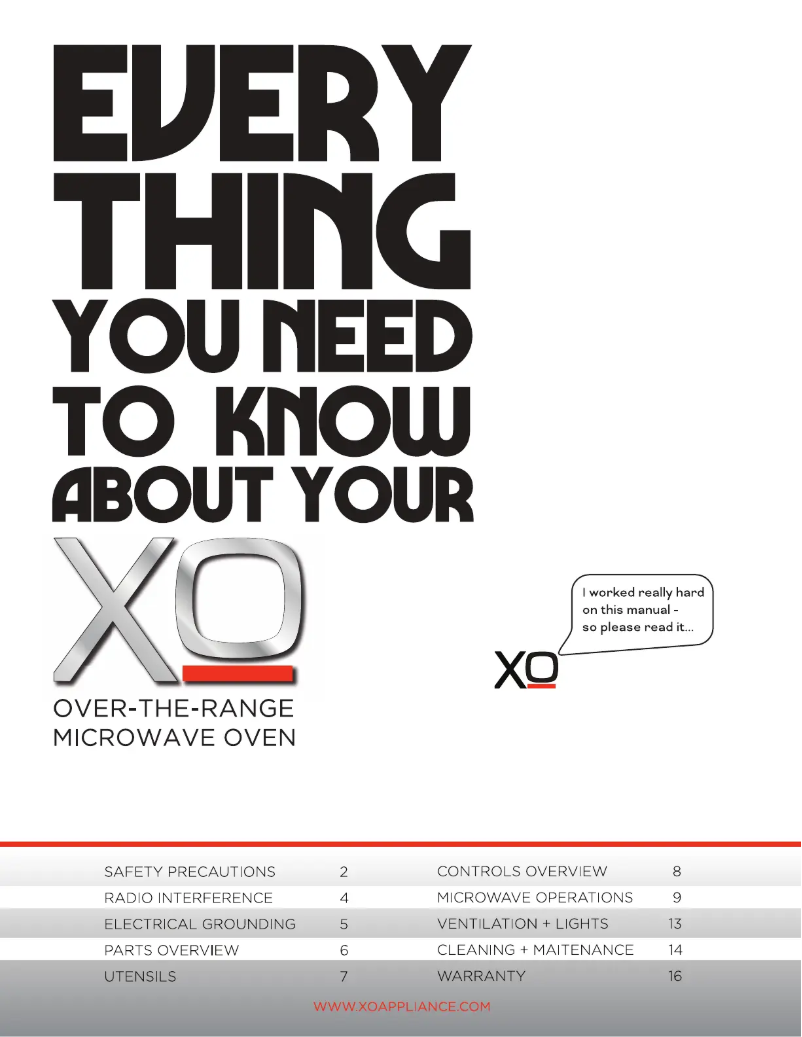 Page n°1 - Manuel utilisateur XO XOOTR24BS