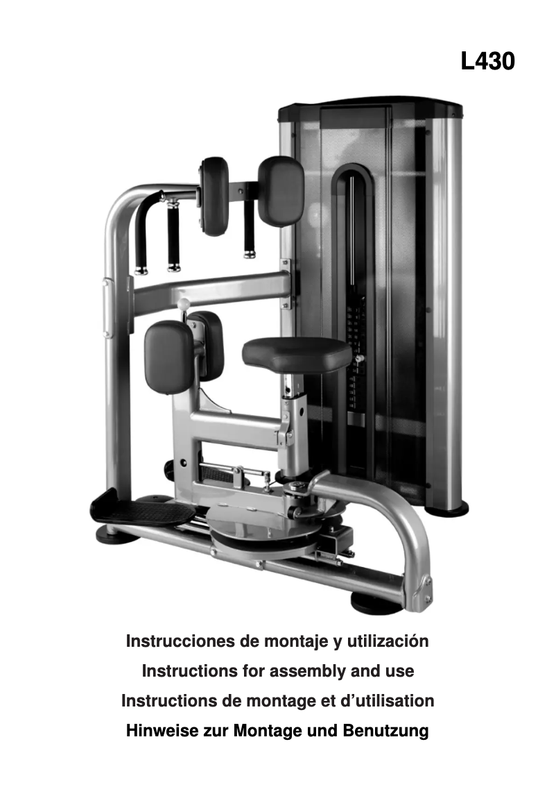 Image de la première page du manuel de l'appareil L430