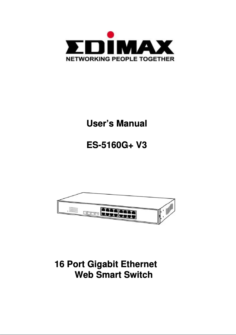 Page 1 de la notice Manuel utilisateur Edimax ES-5160G+ V3