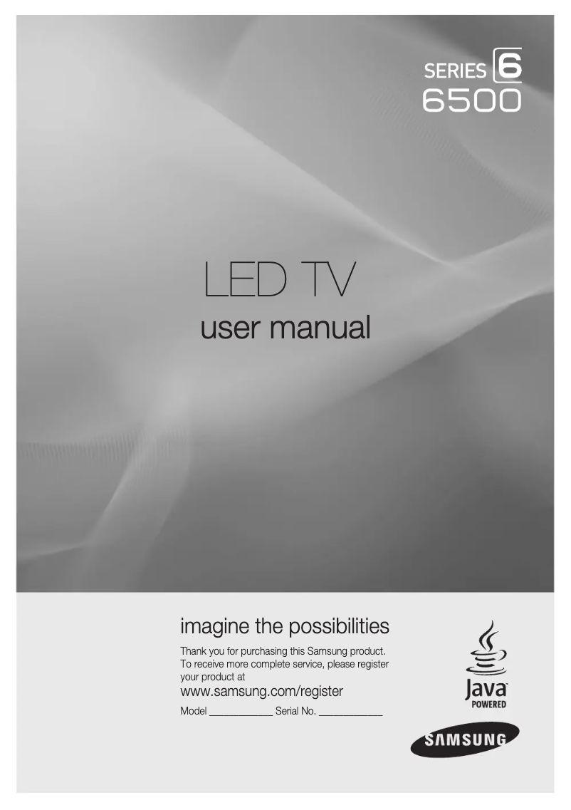 Page n°1 - Manuel utilisateur Samsung UN40C6500VF