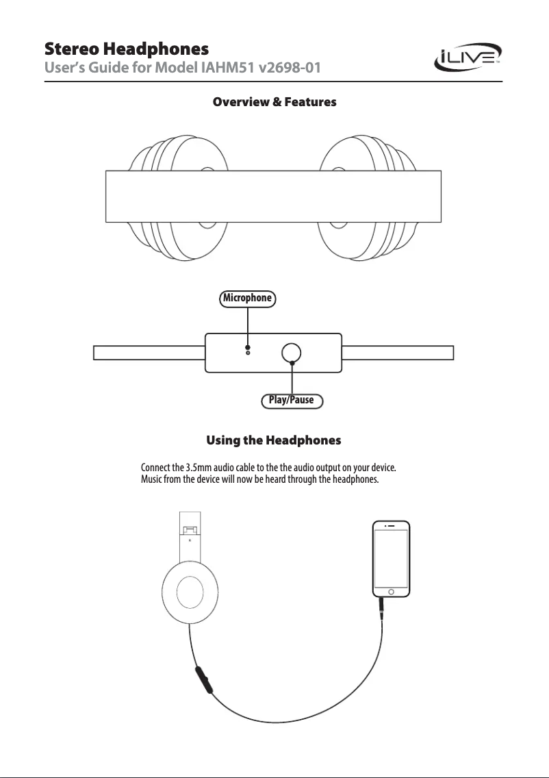 Page 1 de la notice Manuel utilisateur iLive IAHM51
