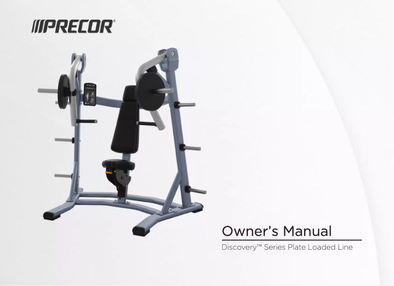 Page 1 de la notice Manuel utilisateur Precor DPL0540