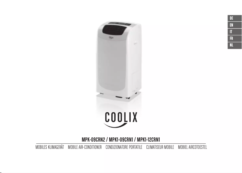 Page 1 de la notice Manuel utilisateur Coolix MPK-09CRN2