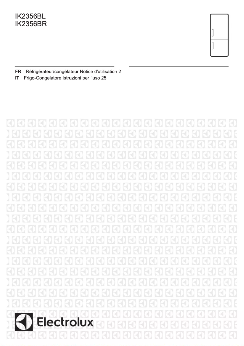 Page 1 de la notice Manuel utilisateur Electrolux IK2356BL