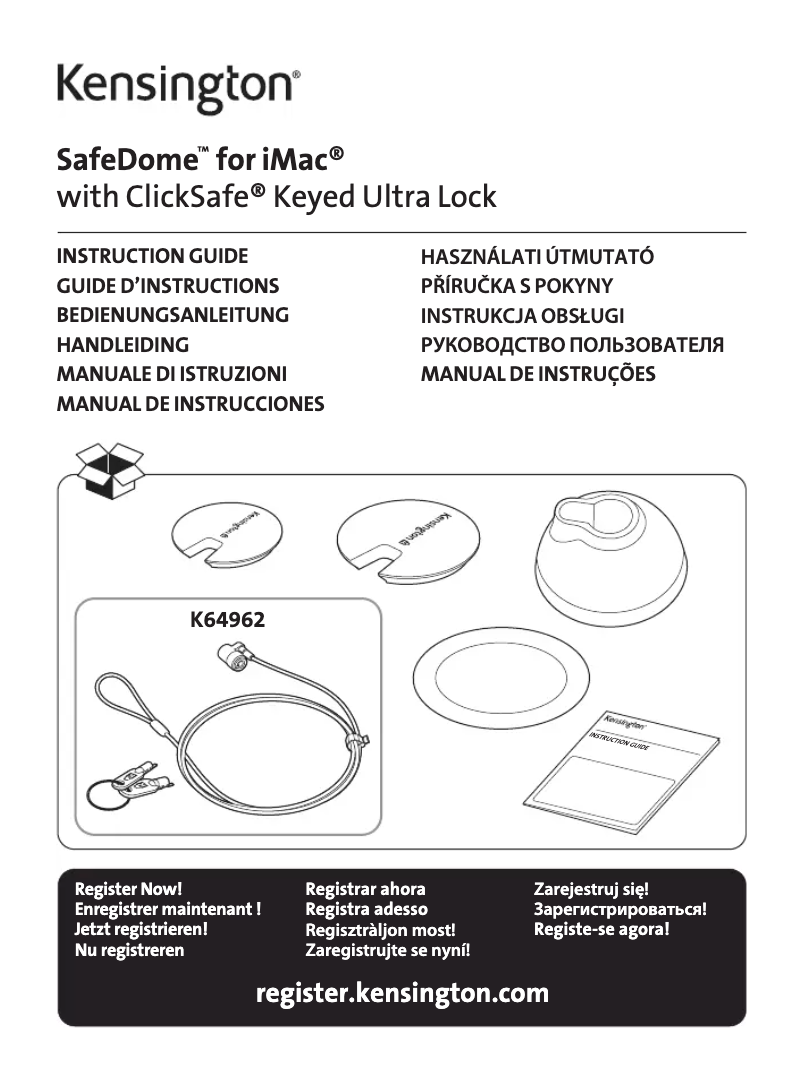 Page n°1 - Manuel utilisateur Kensington SafeDome