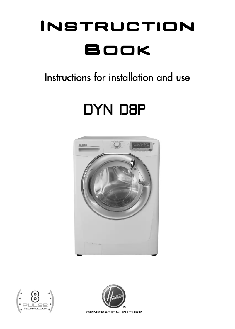 Page 1 de la notice Manuel utilisateur Hoover DYN 8144D8PB/1-8