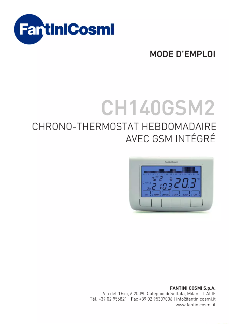 Page n°1 - Manuel utilisateur Fantini Cosmi Intellicomfort CH140GSM2