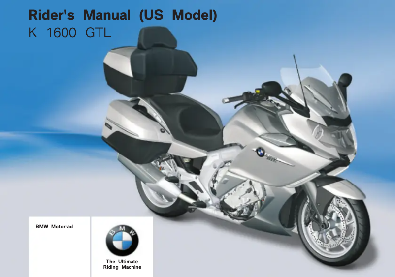 Page 1 de la notice Manuel utilisateur BMW K 1600 GTL (2010)
