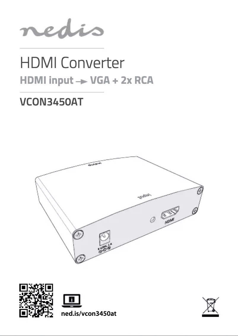 Page 1 de la notice Manuel utilisateur Nedis VCON3450AT