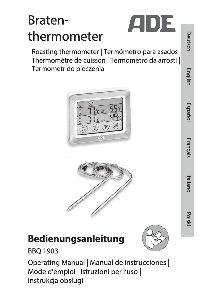 Page 1 de la notice Manuel utilisateur ADE BBQ 1903