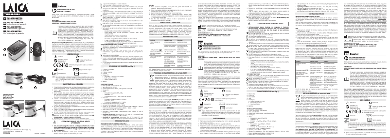 Page 1 de la notice Manuel utilisateur Laica EA1007