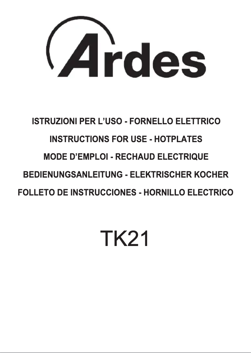 Página 1 del manual Manual de usuario Ardes ARTK21