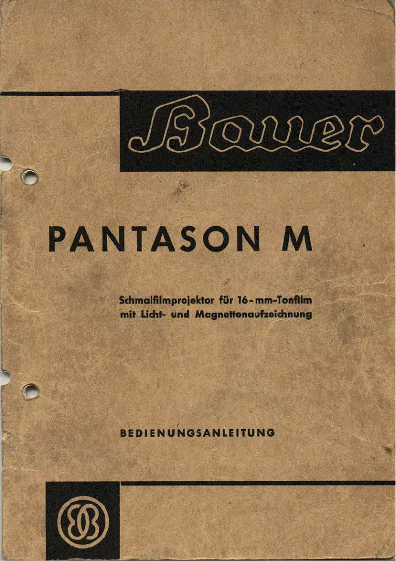 Image de la première page du manuel de l'appareil Pantason M