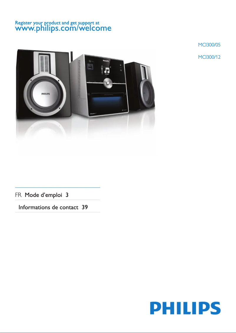 Page n°1 - Manuel utilisateur Philips MCI300