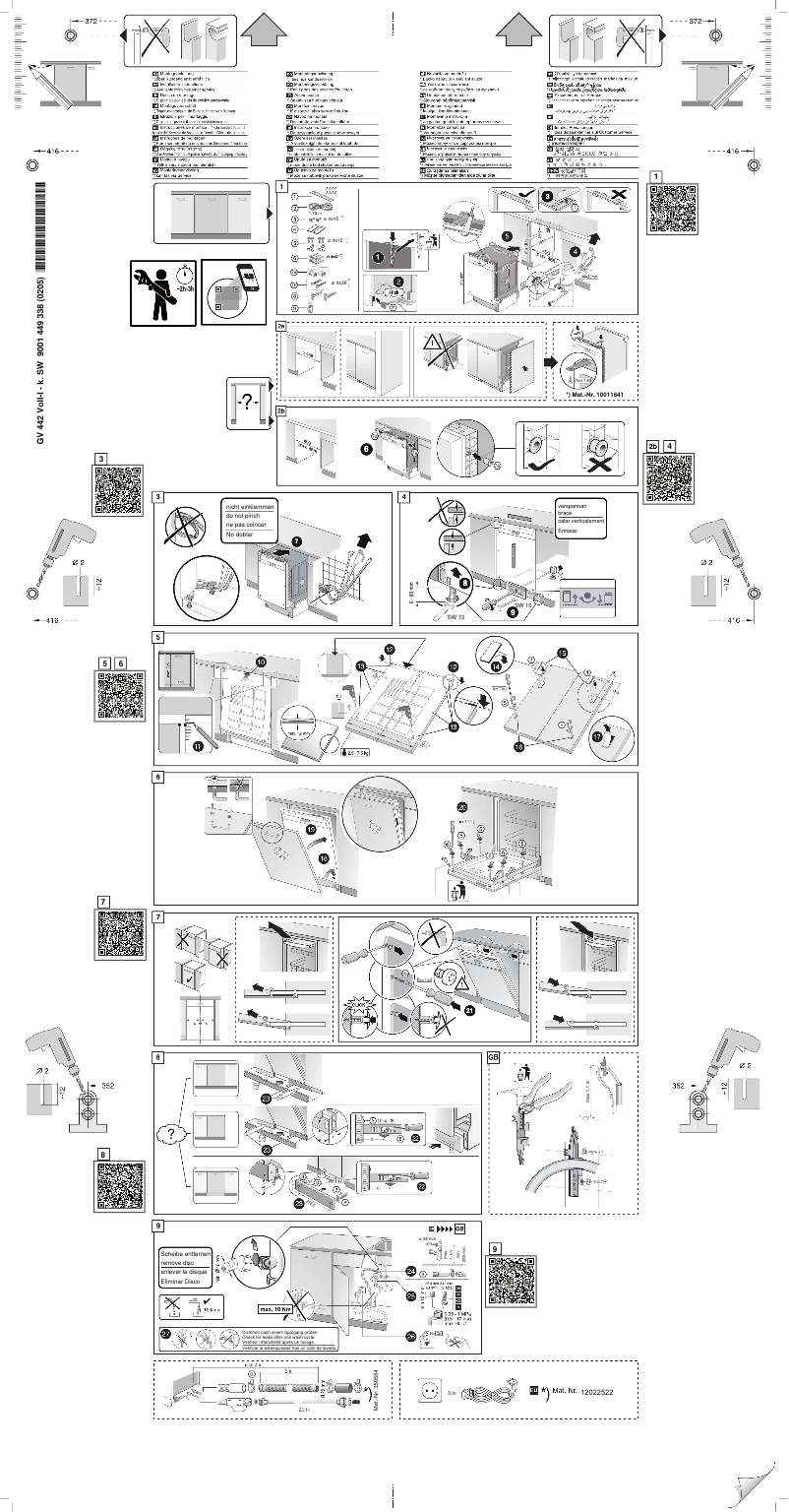 Page n°1 - Instructions / montage Junker JK55X00IKE