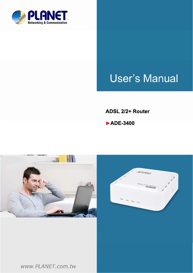 Page n°1 - Manuel utilisateur Planet ADE-3400A
