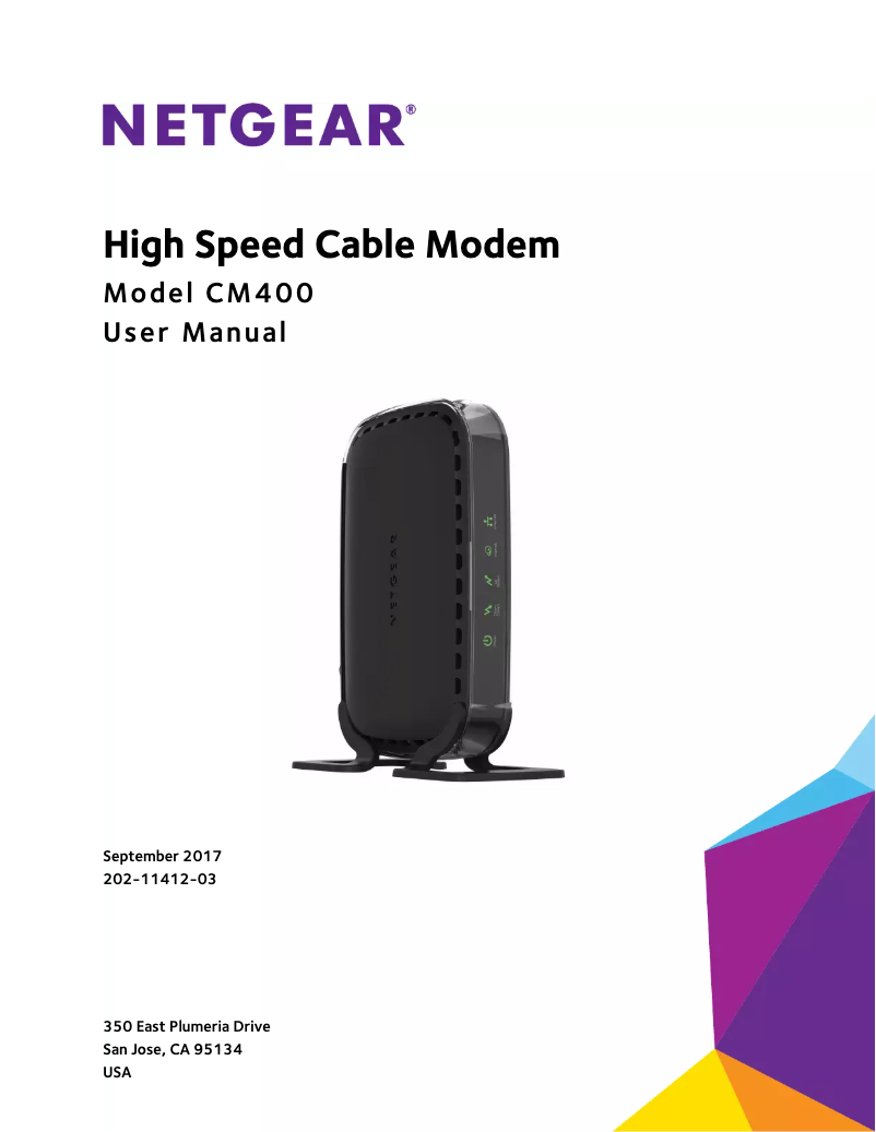 Page 1 de la notice Manuel utilisateur Netgear CM400