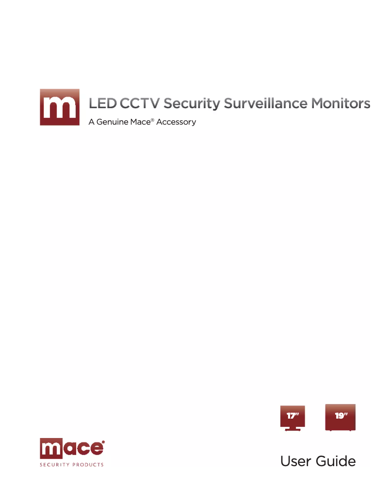 Página 1 del manual Manual de usuario Mace MAC-MON-19LED