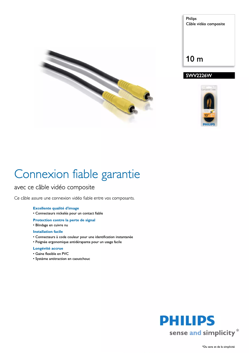 Page n°1 - Fiche technique Philips SWV2226W
