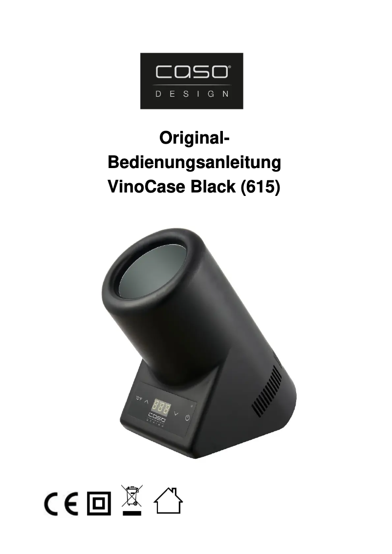 Página 1 del manual Manual de usuario Caso VinoCase Black