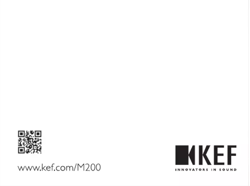 Page n°1 - Manuel utilisateur KEF M200