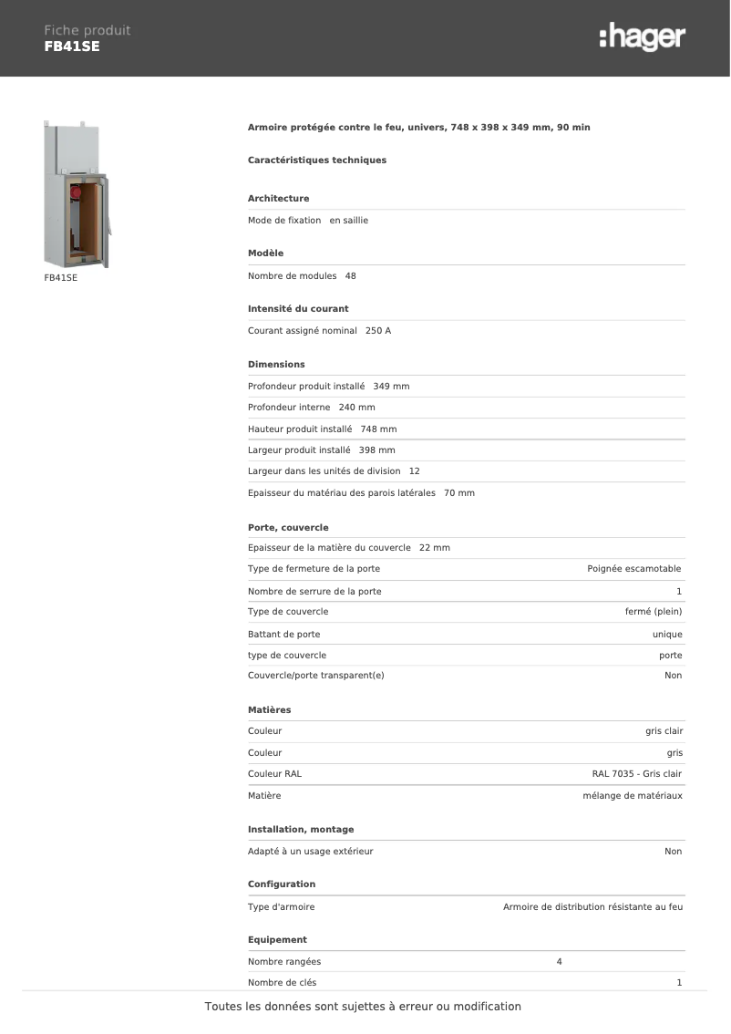 Image de la première page du manuel de l'appareil FB41SE