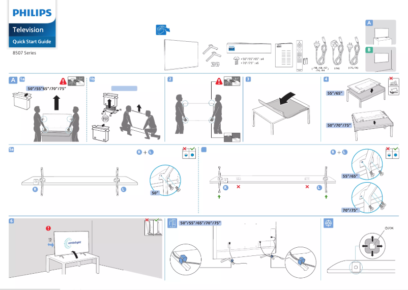 Página 1 del manual Guía de inicio rápido Philips 55PUT8507